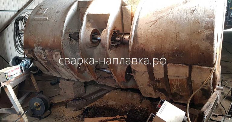 Расточка перед наплавкой проушины ковша САТ 1700