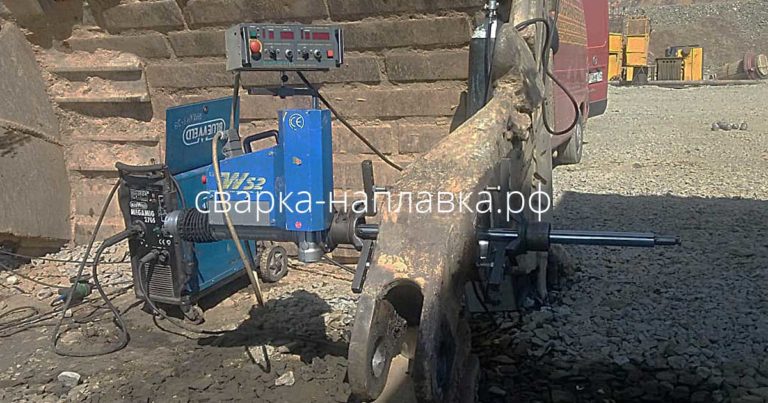 Ремонт проушин ковша ПДМ Hitachi 1900